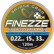 Savage Gear FINEZZA HD4 Braid 120m 0.22mm 33lbs 15kg Grey - Šnúra