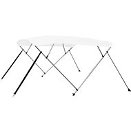 SHUMEE Bimini canopy with 4 arches, white, 243 × 196 × 137 cm - Top Boat Cover