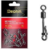 Delphin Fastbait with Method QuiX Size 6 27kg 10pcs - Swivel