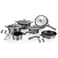 Royalty Click dinnerware set, 14 pcs, silver - Kitchenware Set