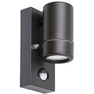 Rabalux – Vonkajšie nástenné svietidlo so senzorom 1× GU10/10 W/230 V Čierna IP44 - Lampa na stenu