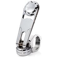 Rokform Holder for Motorcycle Handlebars with a Diameter of 22.2-31.75mm, Silver - Phone Holder