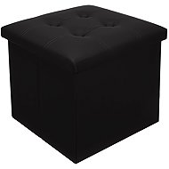 Ruhhy 25779 Stool with storage 38 × 38 cm, black - Ottoman