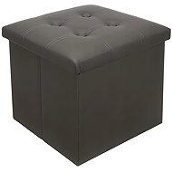 Ruhhy 25780 Stool with storage 38 × 38 cm, grey - Ottoman