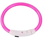 Surtep LED light collar USB circumference 20-35 cm Color Pink - Dog Collar