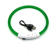 Surtep LED light collar USB circumference 20-65 cm Color Green - Dog Collar