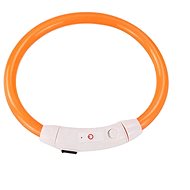 Surtep LED light collar USB circumference 20-65 cm Color Orange - Dog Collar