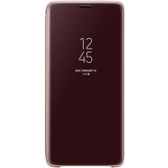Clear View Standing Cover for Samsung Galaxy S9+ Gold - Phone Case