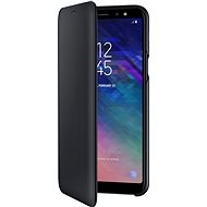 Samsung Galaxy A6+ Wallet Cover Black - Phone Case