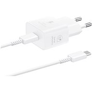 Samsung Travel Charger USB-C 25W + USB-C Data Cable White (Bulk) - Wall Charger