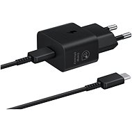 Samsung Travel Charger USB-C 25W + USB-C Data Cable Black (Bulk) - Wall Charger