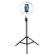 MG Selfie Ring Fill circular LED light 13'' + tripod, black - Camera Light
