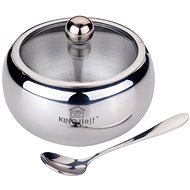 Satin sugar bowl with spoon Kh-3732 - Sugar Bowl