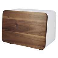 Steel bread bin with acacia lid Husla 73937 - Breadbox