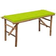 Skládací zahradní lavice s poduškou 118 cm bambus, 3063860 - Zahradní lavice