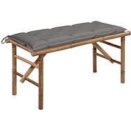 Skládací zahradní lavice s poduškou 118 cm bambus, 3063865 - Zahradní lavice