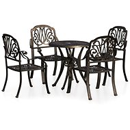 5dílný bistro set litý hliník bronzový, 3070598 - Zahradní nábytek
