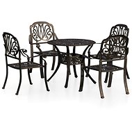 5dílný bistro set litý hliník bronzový, 3070601 - Zahradní nábytek