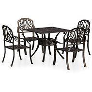 5dílný bistro set litý hliník bronzový, 3070604 - Zahradní nábytek