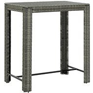 Záhradný barový stôl sivý 100 × 60,5 × 110,5 cm polyratan, 45875 - Záhradný stôl