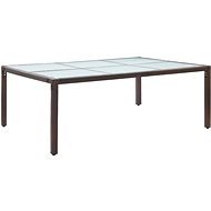 Venkovní jídelní stůl hnědý 200 × 150 × 74 cm polyratan, 46128 - Zahradní stůl