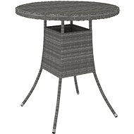Zahradní stůl černý 70 × 70 × 73 cm polyratan, 310469 - Zahradní stůl