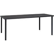 Vonkajší jedálenský stôl antracitový 190 × 90 × 74 cm oceľ 313088 - Záhradný stôl