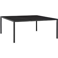 Záhradný stôl čierny 170 × 170 × 74,5 cm oceľ a sklo, 313097 - Záhradný stôl