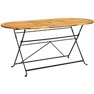 Zahradní stůl 160 × 85 × 74 cm masivní akáciové dřevo oválný, 313162 - Zahradní stůl
