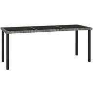 Záhradný jedálenský stôl sivý 180 × 70 × 73 cm polyratan, 315119 - Záhradný stôl