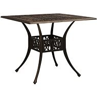 Záhradný stôl bronzový 90 × 90 × 73 cm liaty hliník, 315588 - Záhradný stôl