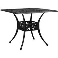 Záhradný stôl čierny 90 × 90 × 73 cm liaty hliník, 315589 - Záhradný stôl