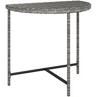 Zahradní stůl šedý 80 × 50 × 75 cm polyratan, 316655 - Zahradní stůl
