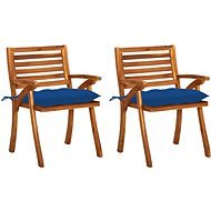 Zahradní jídelní židle s poduškami 2 ks masivní akáciové dřevo, 3060855 - Zahradní židle