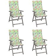 Zahradní polohovací židle 4 ks s poduškami masivní akácie, 3065389 - Zahradní židle