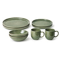 Clay Olive 8-piece Ceramic Dinner Set for 2 People, Olive Green - Dish Set