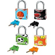MasterLock 9130EURDPSP Solid Aluminium Padlock - 30mm (1 pack / 4 pcs) - Padlock
