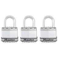 MasterLock Excell M1EURTRI Set of 3 Titanium Padlocks - Padlock