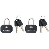 MasterLock TSA 4681EURTBLK Set of 2 Padlocks - Black - Padlock