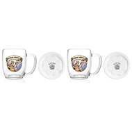 Sahm Set of 2 beer mugs incl. porcelain coaster, motif Slast - Glass