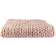 FERNITY Solid blanket thick pink knitted fabric - Blanket