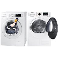 SAMSUNG WW70K5210WW AddWash + SAMSUNG DV90M5200QW - Washer Dryer Set