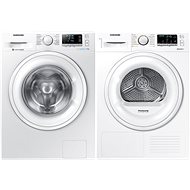 SAMSUNG WW70J5446DW/ZE + SAMSUNG DV80M50101W/LE - Washer Dryer Set