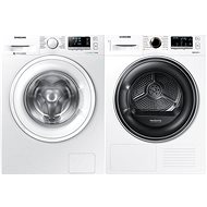 SAMSUNG WW90J5446DW + SAMSUNG DV80M50102W/LE - Washer Dryer Set