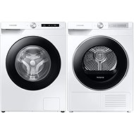 SAMSUNG EcoBubble WW90T504DAWCS7 + DV90T6240LH/S7 - Washer Dryer Set