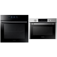SAMSUNG NV70M5520CB/EO Dual Cook + SAMSUNG NQ50J3530BS/EO - Einbaubackofen und Mikrowelle-Set