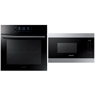 SAMSUNG NV70M5520CB/EO Dual Cook + SAMSUNG MG22M8074AT/EO - Built-in Oven & Microwave Set