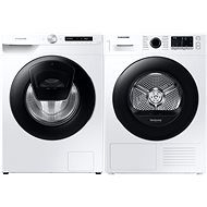 SAMSUNG WW80T554DAW/S7 + SAMSUNG DV90TA020AE/LE - Washer Dryer Set