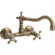 SAPHO Antea wall-mounted mixer, top handle, bronze 3366 - Tap