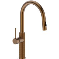 SAPHO FLAWO pedestal basin mixer with pull-out shower, matt copper - Tap